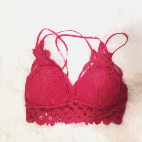 Jess Lea Other - HOT PINK Scalloped Lace Bralett